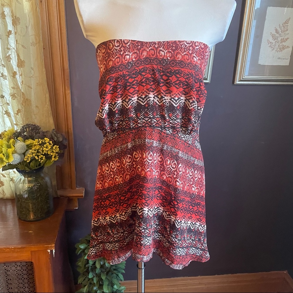 Ashley Stewart Vintage Y2K Plus size handkerchief sleeveless top zip back